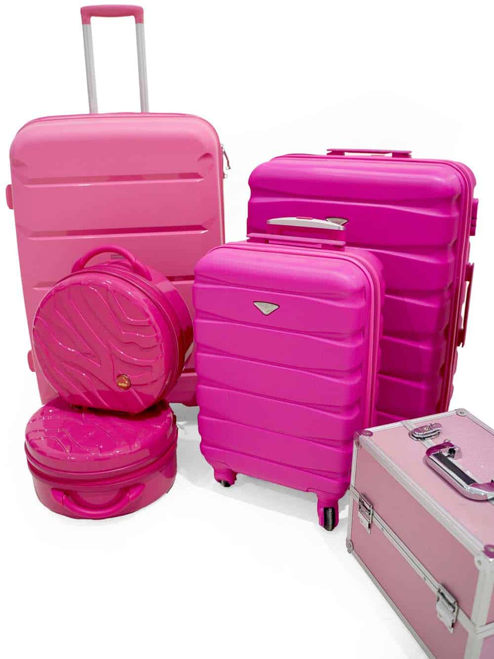 SN13291 _Assorted Pink Luggage - Set of 8 (Various Styles and Sizes)-event_prop_hire_EPH_Creative_302. _optimised