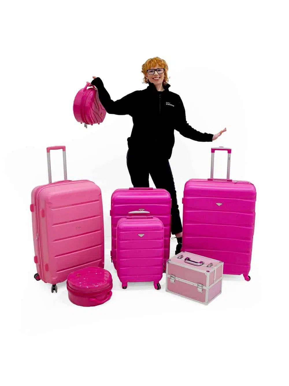 SN13291 _Assorted Pink Luggage - Set of 8 (Various Styles and Sizes)-event_prop_hire_EPH_Creative_304. _optimised