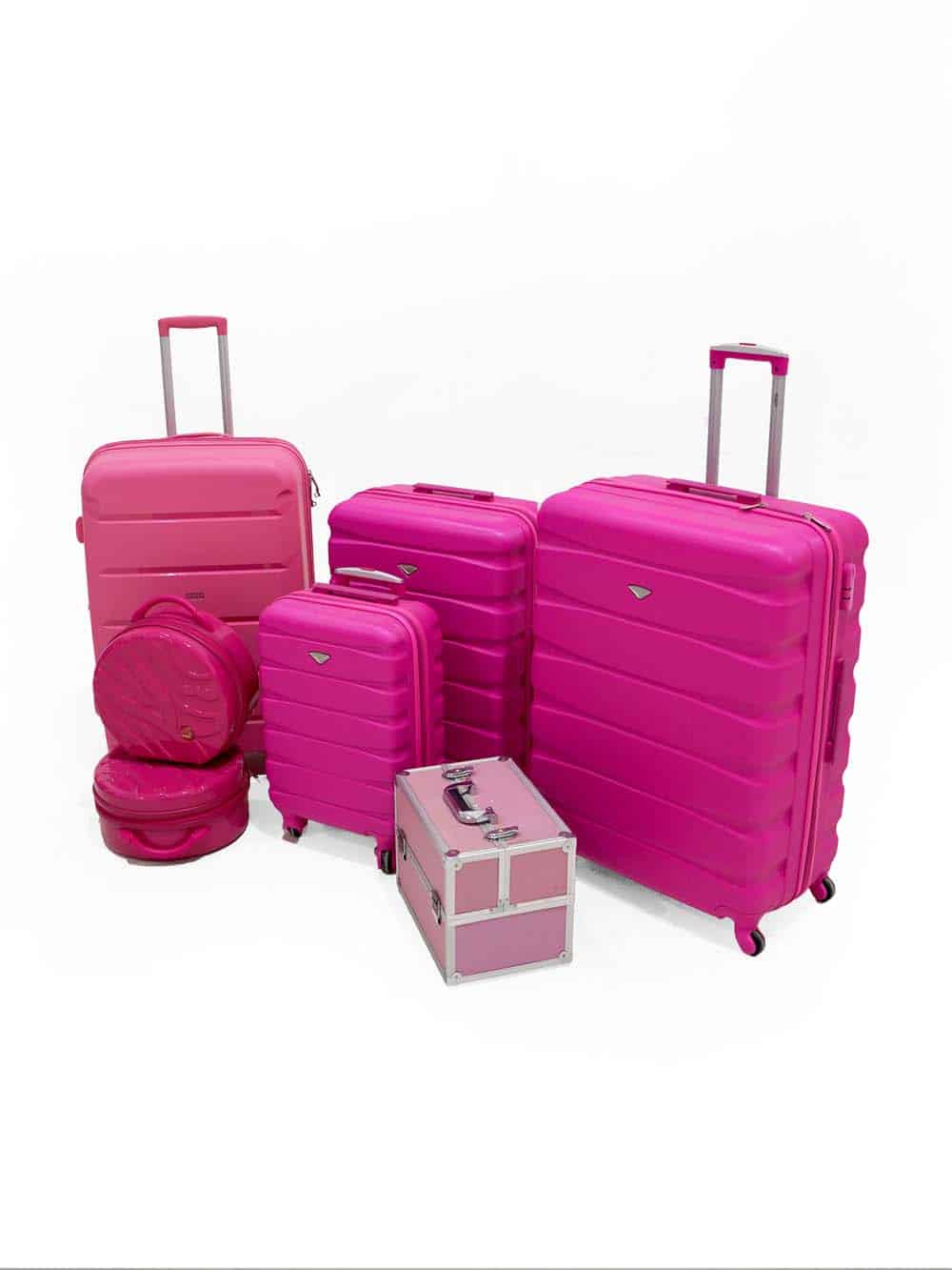 SN13291 _Assorted Pink Luggage - Set of 8 (Various Styles and Sizes)-event_prop_hire_EPH_Creative_305. _optimised