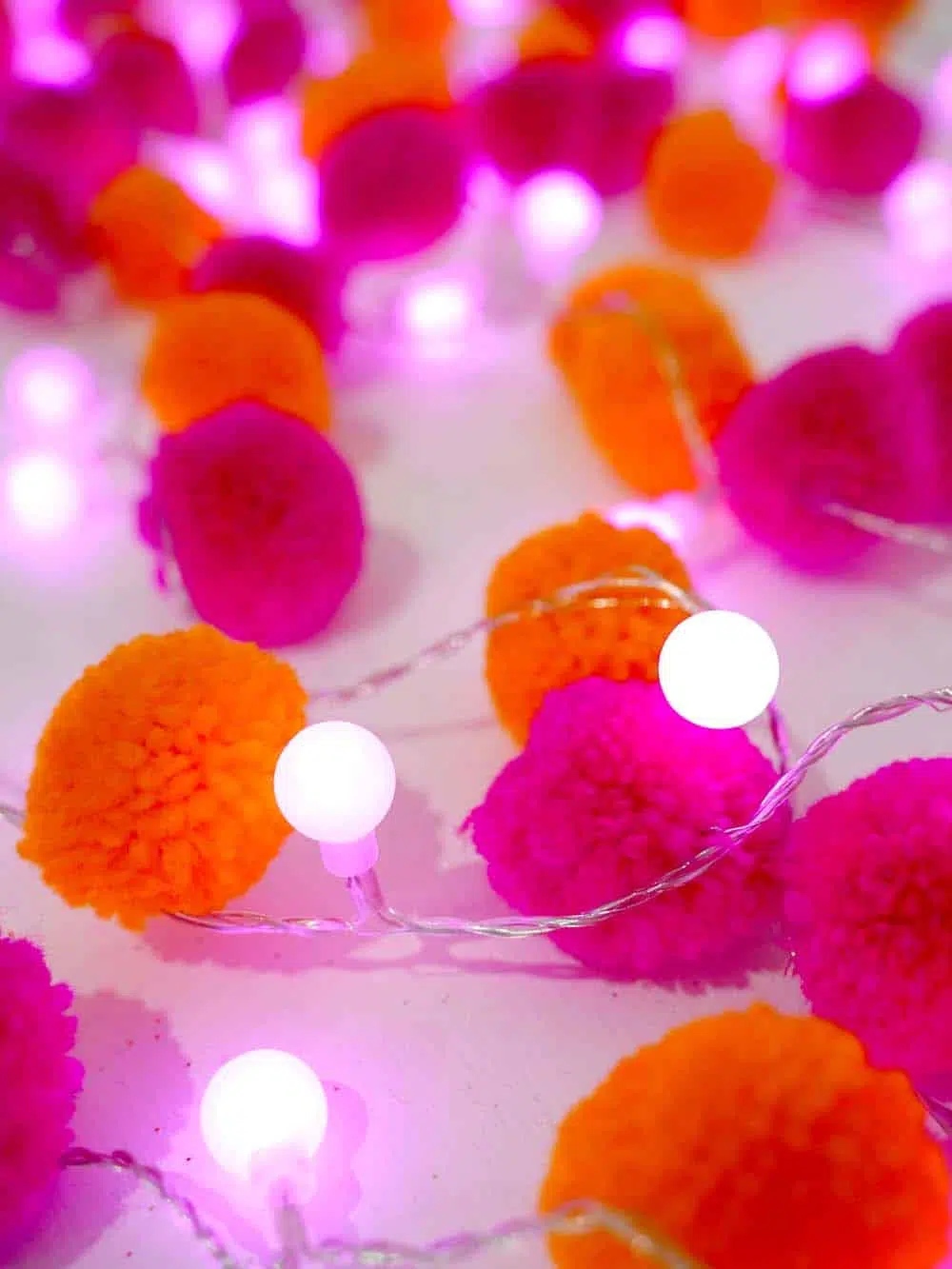 SN13329 _Pom Pom Light Chain - 3m - Pink & Orange - Set of 3-event_prop_hire_EPH_Creative_450. _optimised
