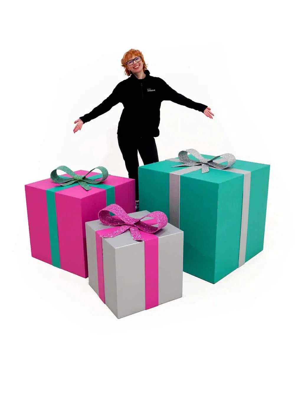 SN13460 _Giant Christmas Presents - Bright Colours - Set of 3 - GLITTER FABRIC BOW-event_prop_hire_EPH_Creative_571. _optimised