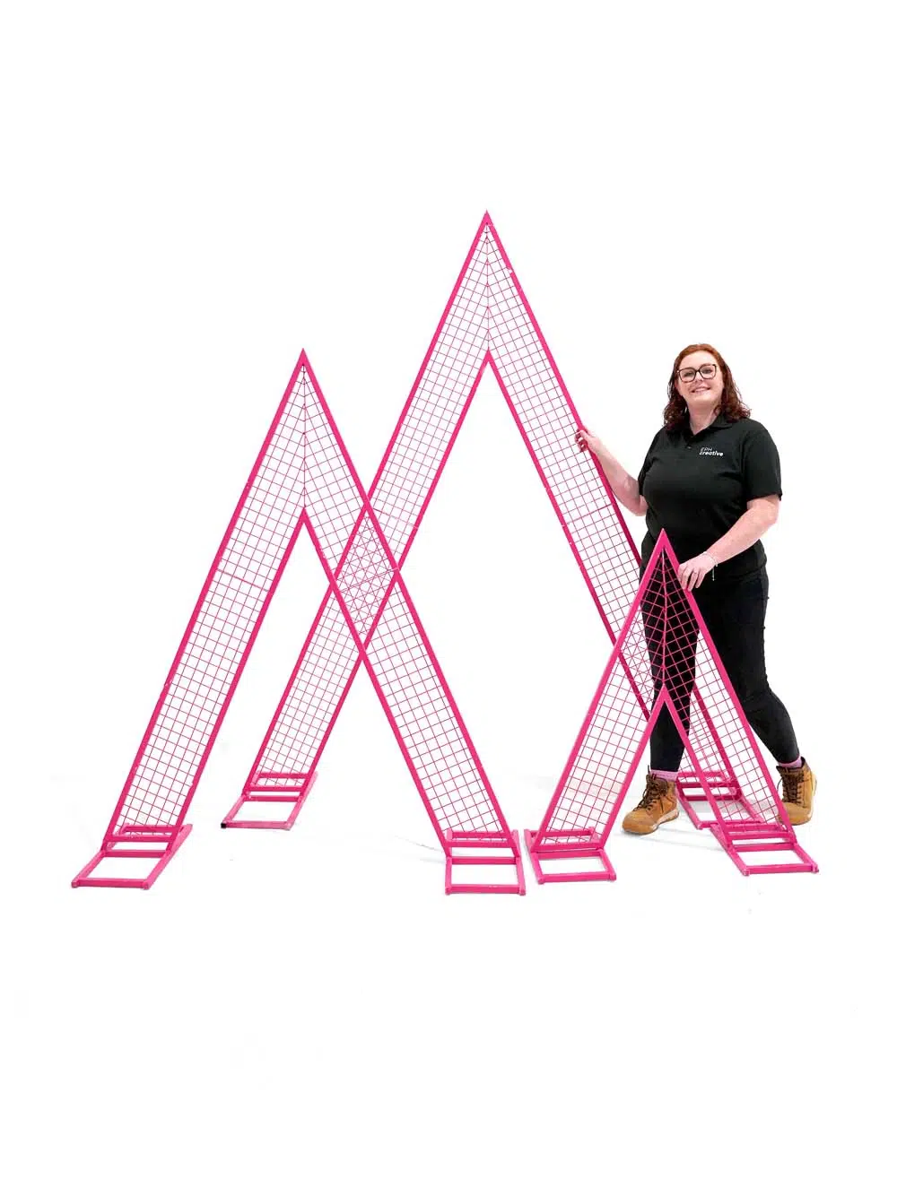 SN13481 _Triangular Mesh Frame - Pink - Set of 3_event_prop_hire_EPH_Creative_090 _optimised