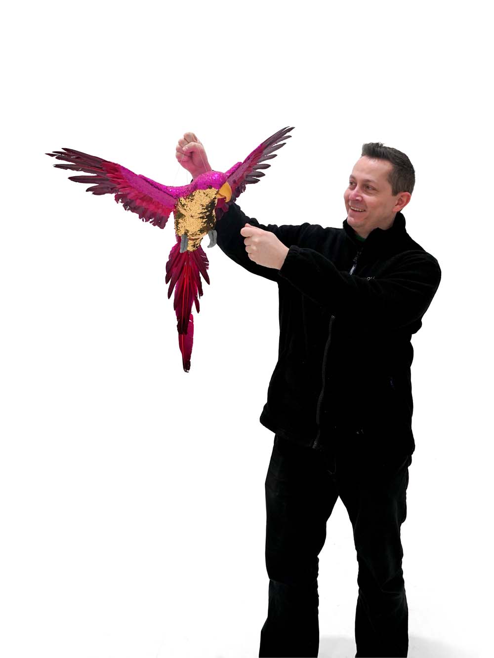SN13925 _Sequin Parrot - Pink_Red - Large_event_prop_hire_EPH_Creative_470 copy _optimised