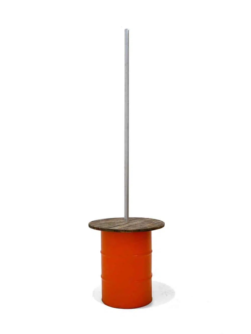 SN9717 _Steel Drum Poseur Table Bunting Unit - Orange - 3m Pole_event_prop_hire_EPH_Creative_681 _optimised