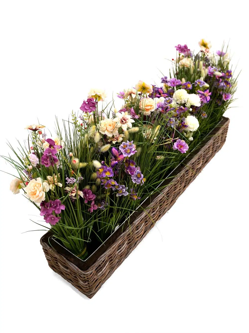 SN14125 _Wildflowers in Wicker Trough - Large - Cool Colours_event_prop_hire_EPH_Creative_159 copy _high_res _optimised