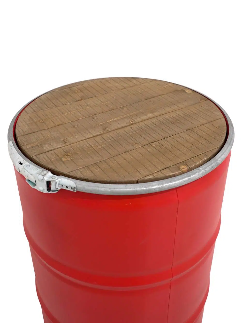 SN14232 _Red Steel Drum with Wooden Top_event_prop_hire_EPH_Creative_249 copy _high_res _optimised