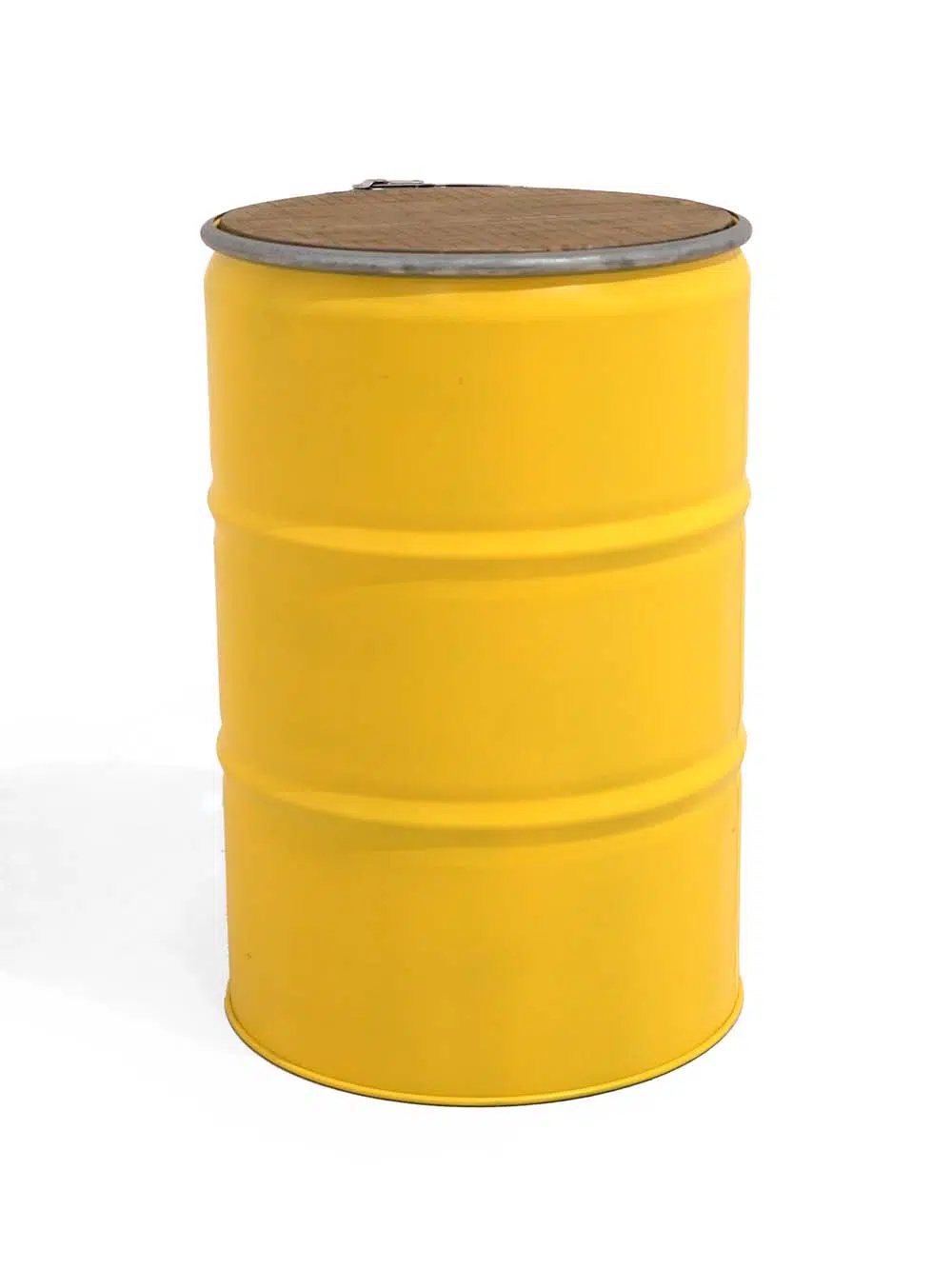 SN14233 _Yellow Steel Drum with Wooden Top_event_prop_hire_EPH_Creative_260 copy _high_res _optimised