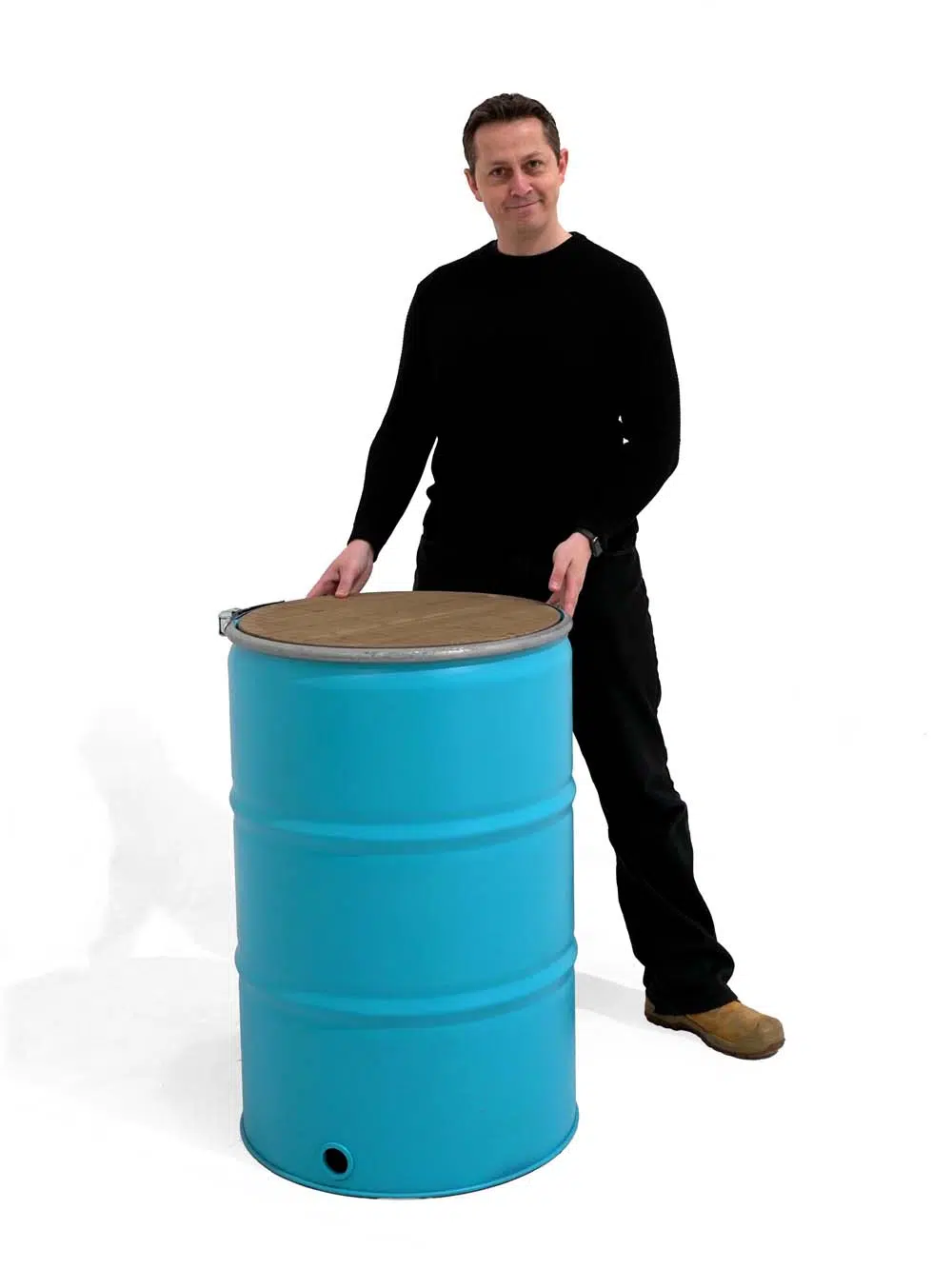 SN14234 _Blue Steel Drum with Wooden Top_event_prop_hire_EPH_Creative_233 copy _high_res _optimised