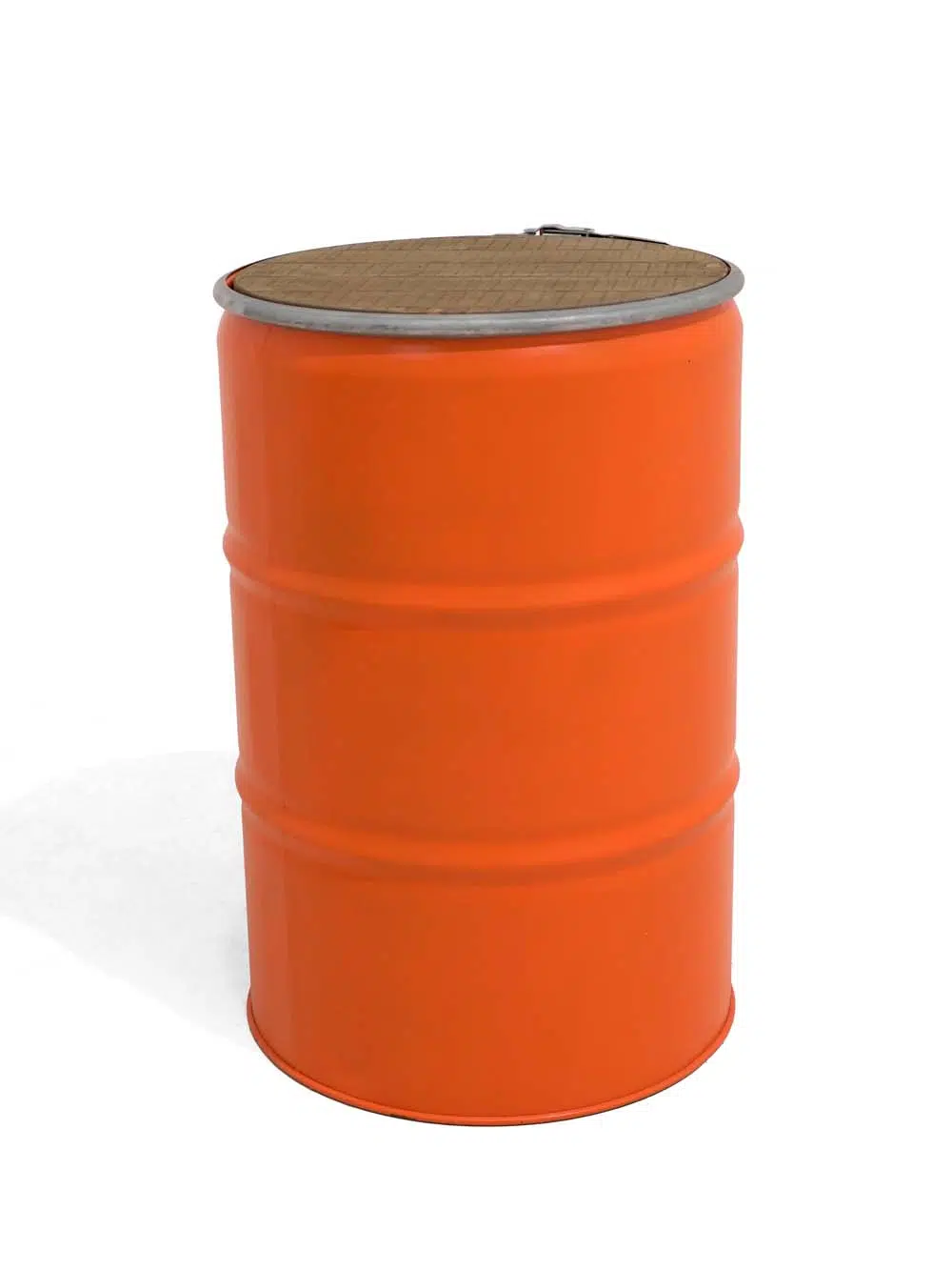 SN14237 _Orange Steel Drum with Wooden Top_event_prop_hire_EPH_Creative_275 copy _high_res _optimised