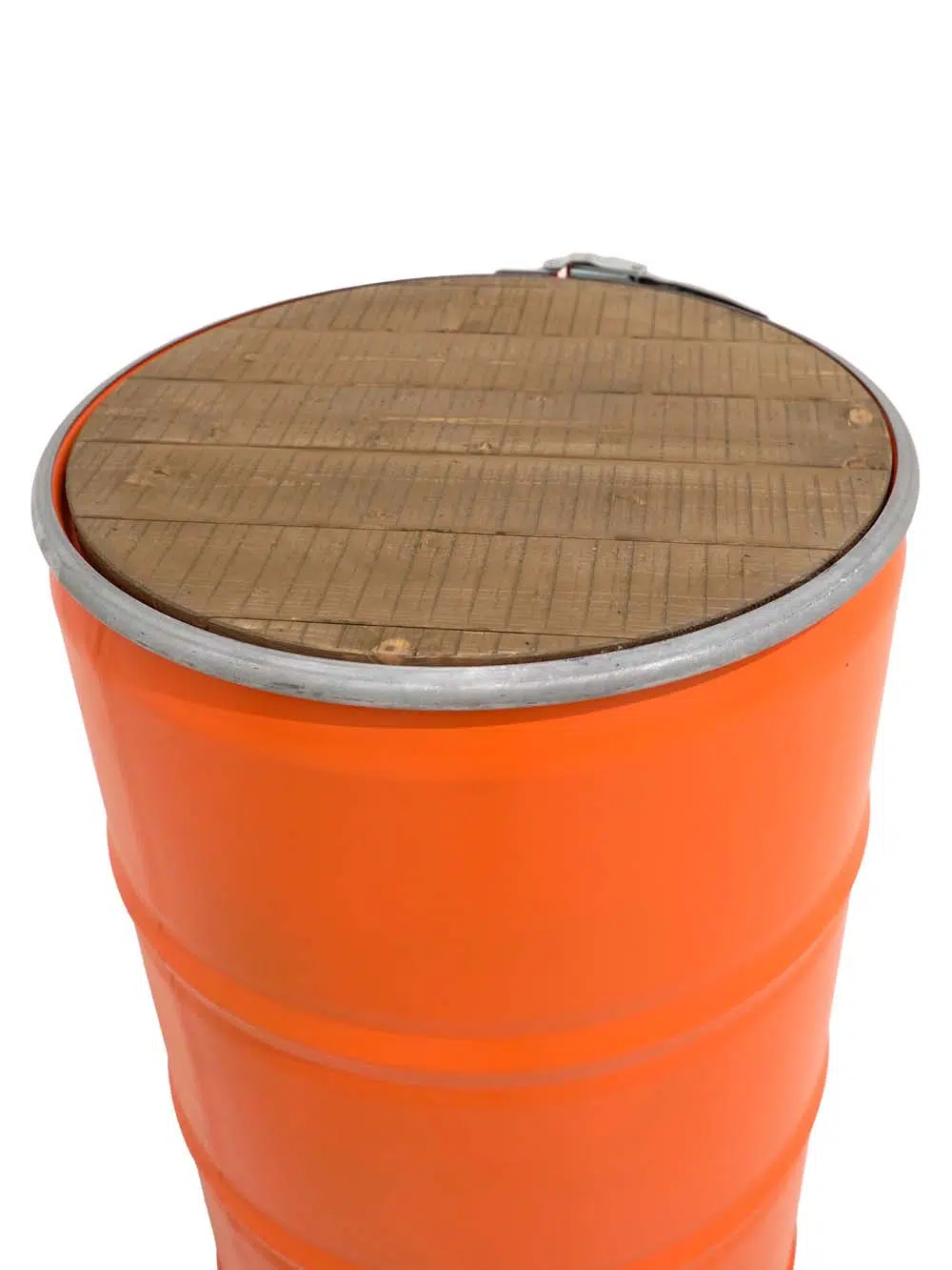 SN14237 _Orange Steel Drum with Wooden Top_event_prop_hire_EPH_Creative_276 copy _high_res _optimised