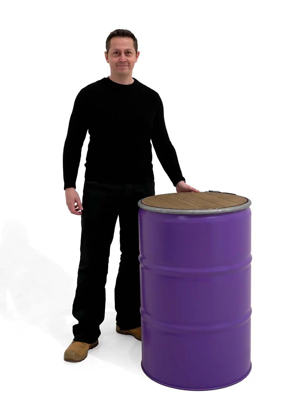 SN14238 _Purple Steel Drum with Wooden Top_event_prop_hire_EPH_Creative_242 copy _high_res _optimised