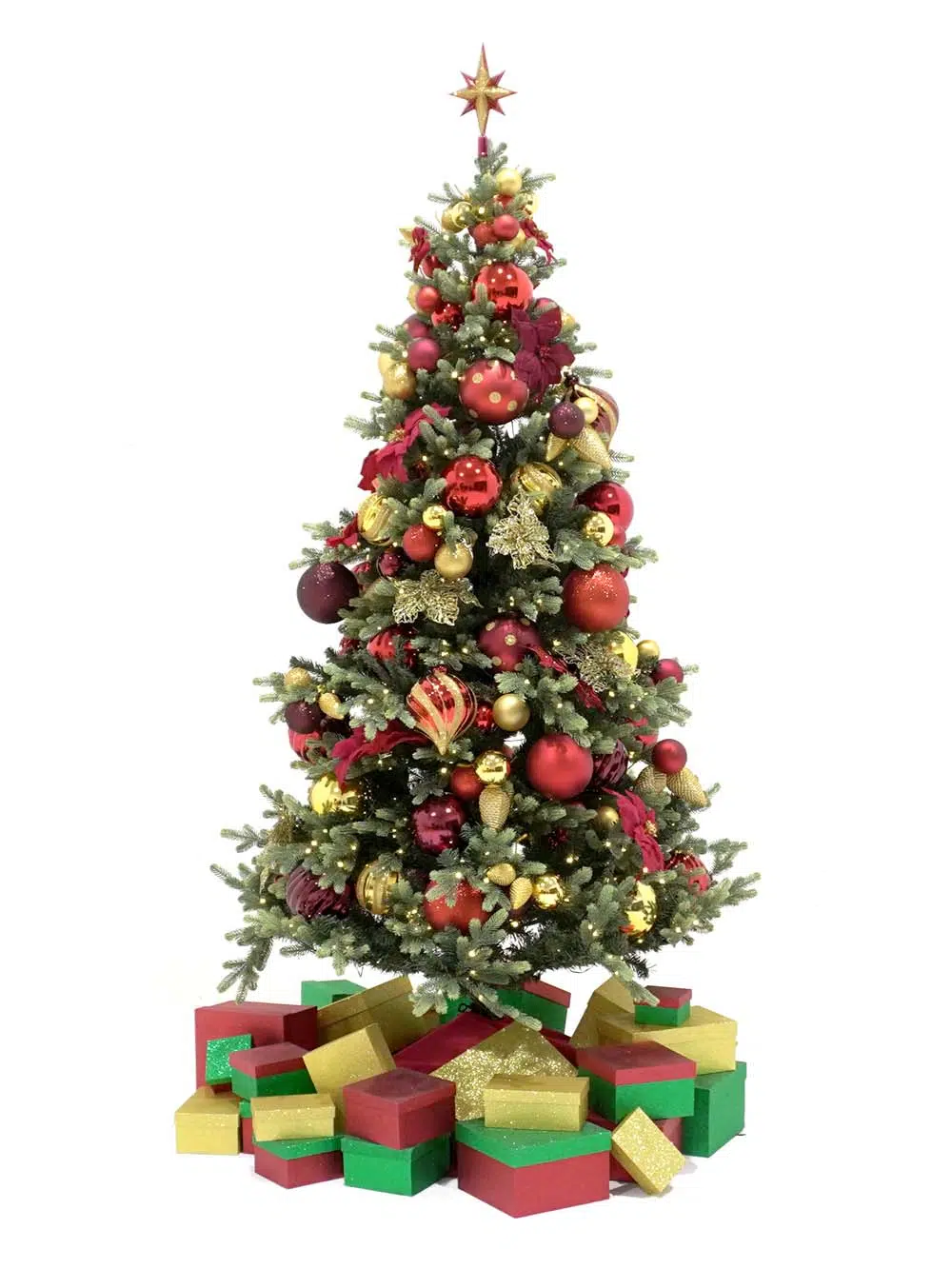 SN14850-_Indoor-Prelit-Dressed-Christmas-Tree-2.1m-Traditional-Christmas-Luxe_event_prop_hire_EPH_Creative_650-_optimised